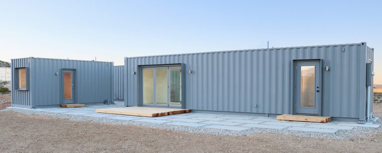 Container home being built